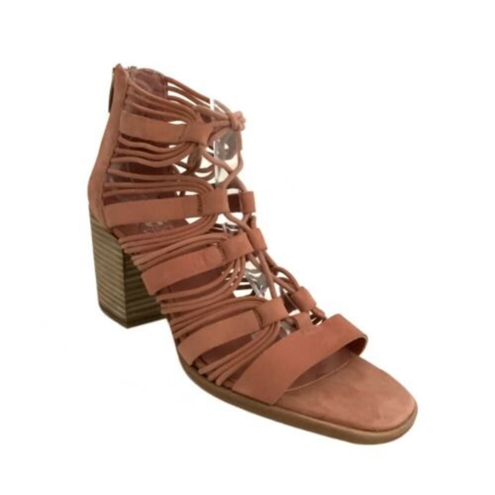 Vince Camuto Leather Sushi Kaiann Cage Lace-up Vamp Sandals 7